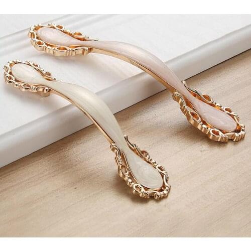 European Ceramic Door Handles Elegant Drawer Pulls Furniture Handles and Knobs for Kitchen Cabinet Cupboard