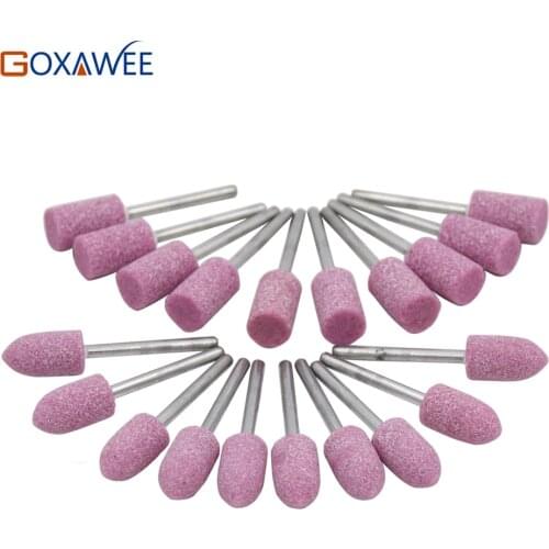 GOXAWEE 10pc Abrasive Stone Points Electric Grinder Dremel Accessories Polishing Grinding Head Wheel Tool For Dremel Rotary Tool