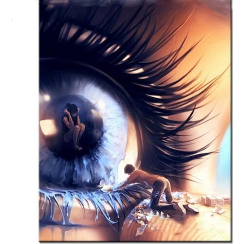 Kamy Yi 5D bricolage diamant oeil broderie point de croix diamant peinture famille décoration de la maison cadeau YY