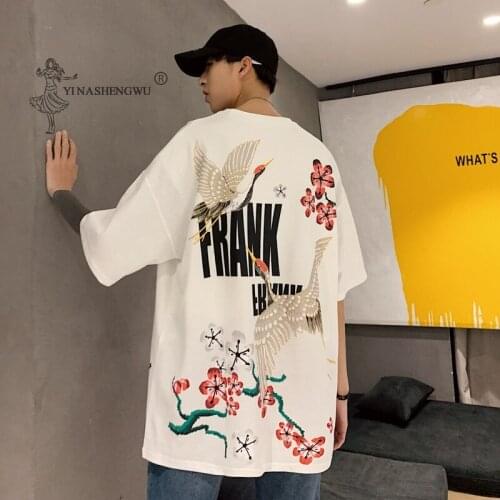 Japanese Style Printed Short-Sleeved T-shirt Kimonos Men Casual Oversized Summer Harajuku Yukata Japan Male Shirts Asian Costume