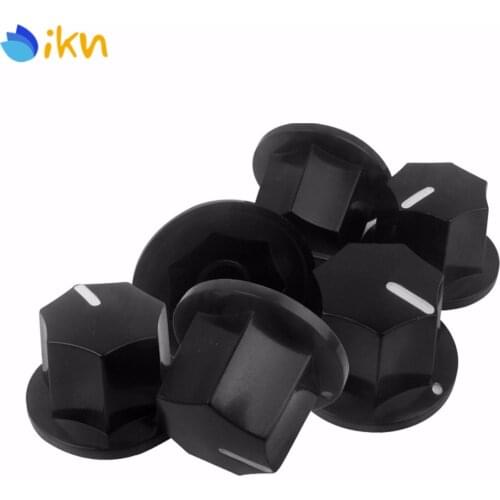 NEW 20pcs Vintage Style Black Skirted Knobs Big Guitar Tone Control Knobs Effect Pedal Amps Knobs for J Bass Guitar