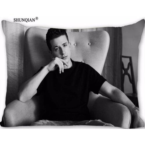 New Custom Charlie Puth Pillowcase Zippered Rectangle Pillow Cover Cases Size 45X35cm,40x60cm,45X75cm,50X75cm(Two sides)