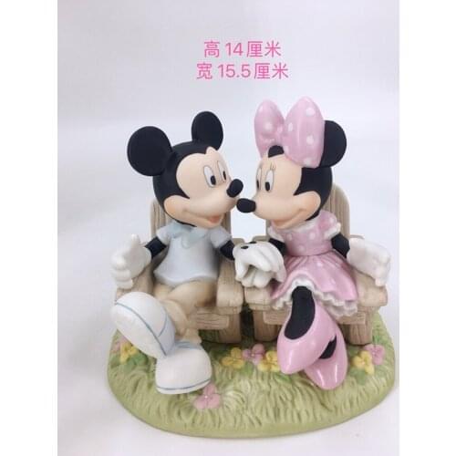 New style Disney Mickey and Minnie water drop dolls Precious Moments authentic ceramic crafts decoration gifts AG2607