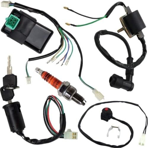 NEW-Wire Harness Wiring Loom Cdi Ignition Coil Kill Switch Plug Rebuild Kit for 125Cc 110Cc 90Cc 70Cc 50Cc Atv Go Kart Kick Star