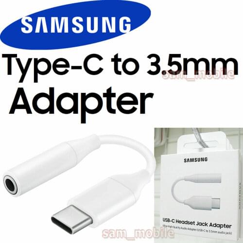 Original Samsung Type C USB-C to 3.5mm Headset Jack Adapter For Galaxy Note 20/10 S21 S20 S10 S9 S8 A90 A80 for Huawei P20/30/40