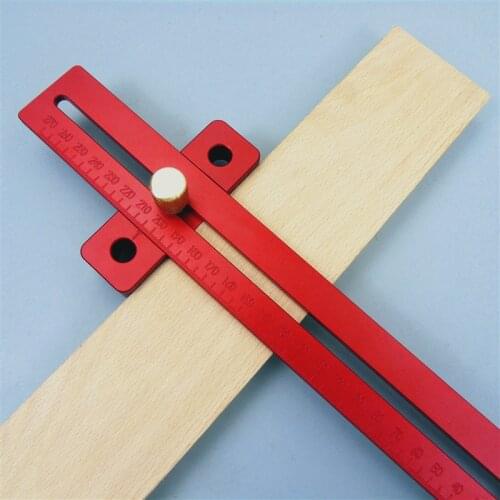 Woodworking Scribe 170-370mm T-type Ruler Scribing ruler Aluminum alloy Line Drawing Marking Gauge DIY Measuring Tools