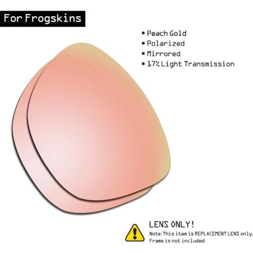 SmartVLT Polarized Sunglasses Replacement Lenses for Oakley Frogskins - Peach Gold