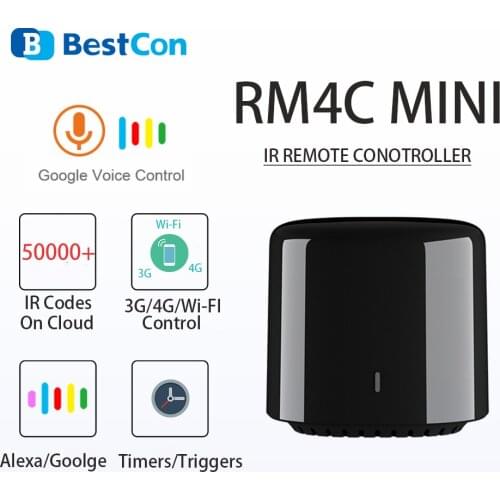 Broadlink Bestcon RM4C Mini Smart Home WiFi IR Remote Controller Compatible with Alexa amazon Google Home Automation Modules