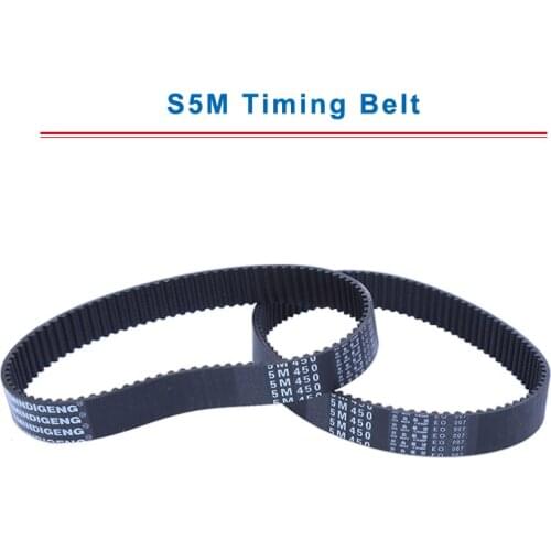 S5M Timing Belt with circular teeth 5M-410/415/420/425/435/440/445/450 belt width 15/20/25mm teeth pitch 5mm