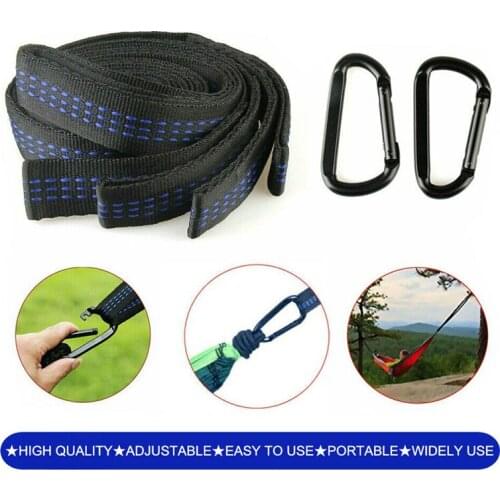 2PCS Heavy Duty Hammock Loop Tree Hanging Extension Hammock Straps Suspension For Camping Hiking Backpacking Hammock Straps