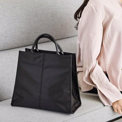 Luxury Designer Oxford Cloth Tote Bag Women Big Capacity Shoulder Bag Simple Fashion Lady Solid Casual Handbags Business Bags