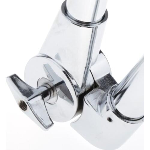 Silver Stainless Steel Drum L-Rod Stand Bracket Holder Musical Accessories