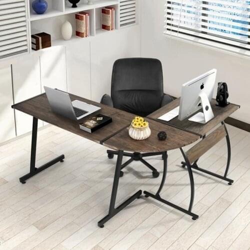 Modern Simple L-Shaped Corner Desktop Computer Desk Laptop Table Writing Desk Home Office Furniture Standing Desk