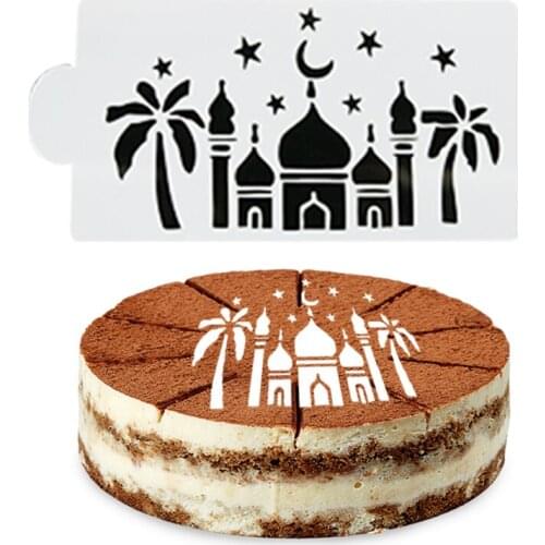 CYUAN Stencils Flower Cake Plastic Spray Mold Cake Birthday Decor Wedding Cake Topper Sugar Bakery Tools DIY Duster Spray Mold