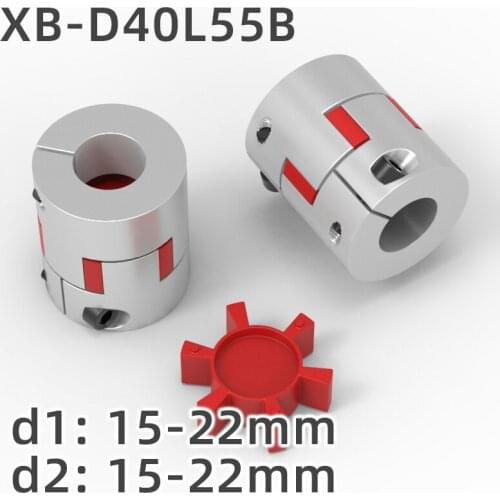 XB D40L55B Three Jaws Coupler Aluminium Plum Flexible Shaft Coupling Motor Connector CNC Flexible Couplings 15mm-22mm