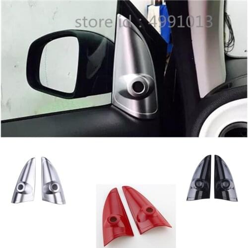 High quality For Benz smart fortwo 2015 2016 2017 2018 car cover inner front head A column lamp frame triangle trim 2pcs
