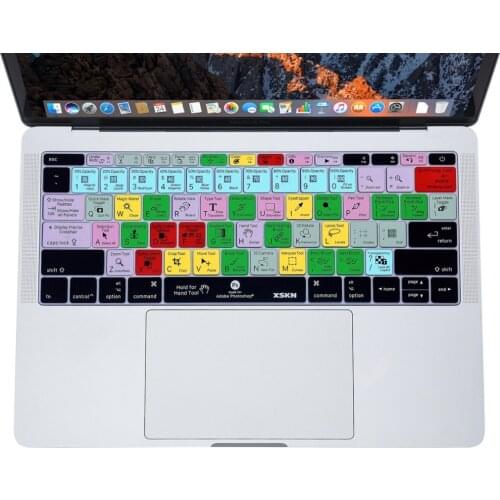 XSKN for Photoshop Hot Keys for Apple Macbook 12 inch Shortcut Keyboard Skin Laptop Protective Skin & for Flat Key Macbook 13