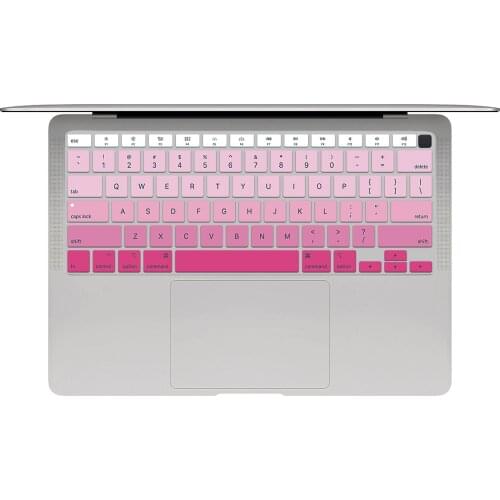 Silicone Keyboard Skin Cover Protector for MacBook Air 13 Inch 2020 2021 with Touch ID A 2179 and A 2337 Macbook Air M1 13.3