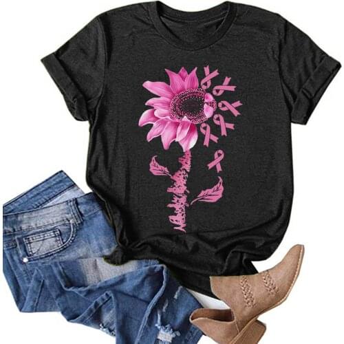 Women Casual Short Sleeve Round Neck Sunflower Splicing Printing T-Shirt Solid Color Blouse Top Daily All-match Girls T-shirt