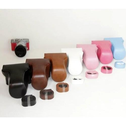 100% High Quality PU Leather Digital Camera Bag Case for Fujifilm Fuji XA3 X-A3 xa3 Pouch Cover with Strap