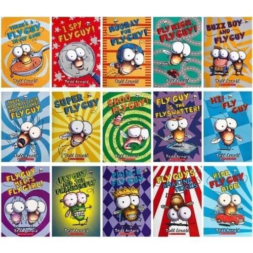 15 Books / Set English Usborne Books for Children Kids Picture Books Baby Famous Story The Fly Guy Series Fun Reading Story Book