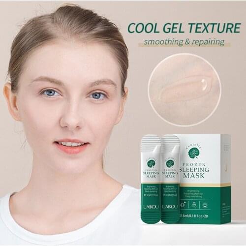 20Pcs/Box Moisturizing Face Facial Mask Fresh Anti-Acne Plant Extract Oil Control Hydrating Sheet Sleeping Mask