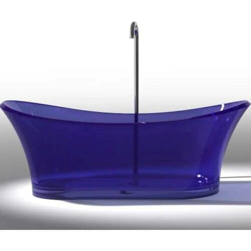 1750x750x680mm New Design Resin Acrylic Bathtub Colored Freestanding artificial stone Rectangular Bathroom Tub RS6520-1