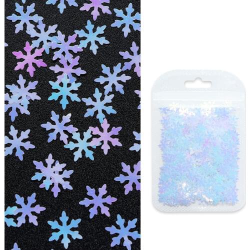 Xmas Snowflake Sequins DIY Accessories Christmas Decoration Epoxy Resin Mold Filling Glitter Flakes Jewelry Making Supplies