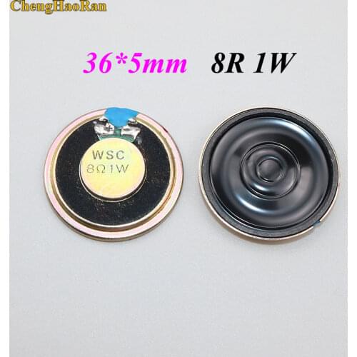 ChengHaoRan 5pcs loud speaker horn 8 ohm 1 Watt 8R 1W Diameter 36MM 3.6cm Audio Loudspeaker