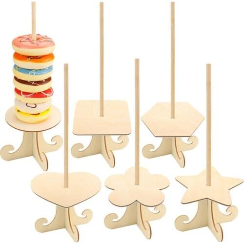 Wooden Donut Display Stand Doughnut Bagels Dessert Display Holder Wedding Baby Showers Bridal Shower Birthday Party Decor Favor