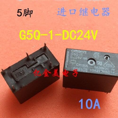 G5Q-1-DC24V DC12V DC5V 10A 5-pin a group of normally open relays