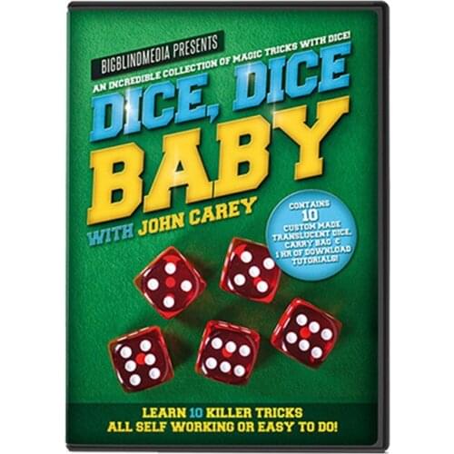 Dice Dice Baby with John Carey (Props and Online Instructions) Close up Magic Tricks Gimmick Illusions Magician Dice Vanishing