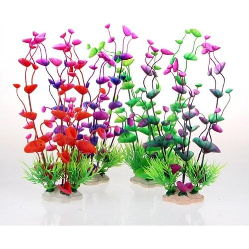 Artificial Aquatic Weed Plant Aquarium Fish Tank Ornaments Underwater Green Plastic Grass Simulated Landscape Decor