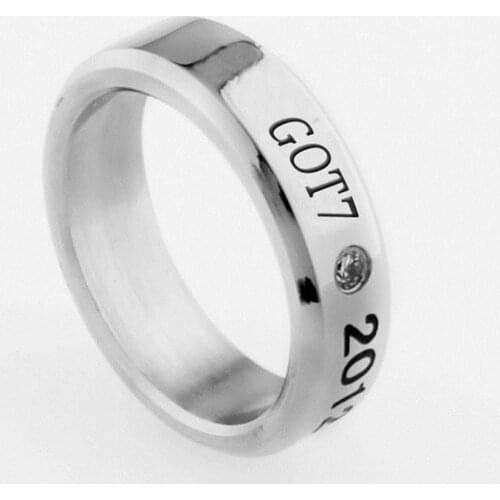KPOP GOT7 Ring Titanium Steel 7 FOR 7 Finger Ring JB Jackson Mark Bambam Jewelry Accessories for Men and Women Female Male