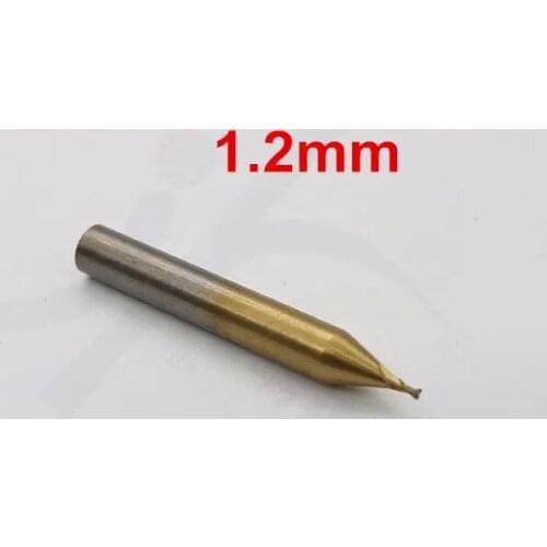 End milling cutter 1.2mm with TiN coating drills for DEFU vertical key cutting machines[2pcs]