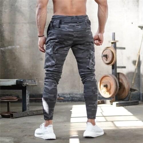 Mens Jogger Pnats Sweatpants Man Gyms Workout Fitness Cotton Trousers Male Casual Fashion Skinny Track Pants Zipper design Pants