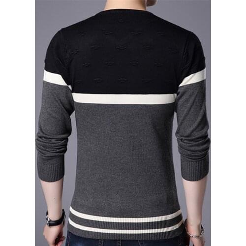 Men Pullover Sweater V Neck Casual Slim Fit Sweaters Long Sleeve Pullover Tops