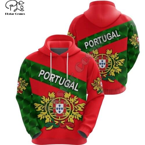 PLstar Cosmos Newest Fashion Portugal Symbol 3D Print Hoodie Sweatshirts Flag Zip Hooded Men‘s/Women Casual Brand Clothing P6