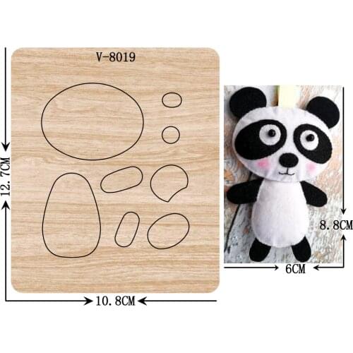 New panda wooden dies cutting dies for scrapbooking Multiple sizes V-8019
