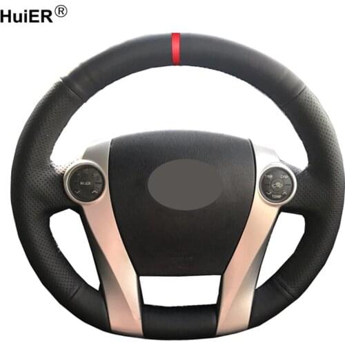 Hand Sewing Car Steering Wheel Cover Wrap For Daihatsu Mebius 2013 2014 2015 2016 2017 2018 2019 Braid on the Steering wheel