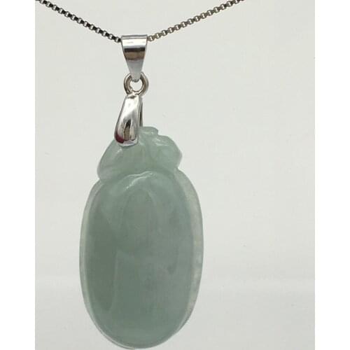 Wholesale new natural stone 100% AA pendant Tibetan silver necklace good luck 45 inches around 13X25MM