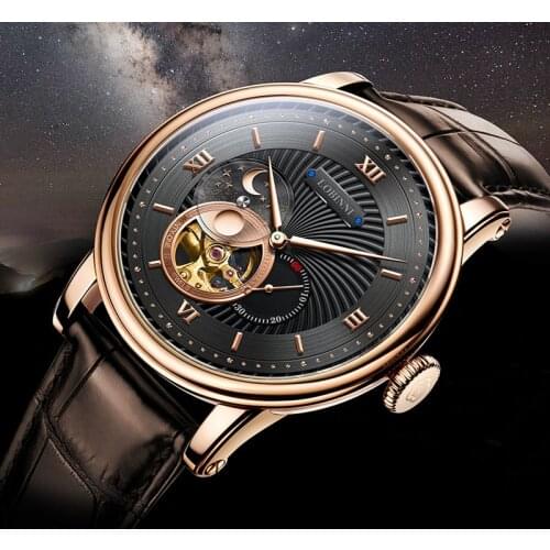 LOBINNI Luxury Watch Mechanical Automatic Watches Mens Water Resistant Stainless Steel Business Male Wristwatch Cost wrist watch