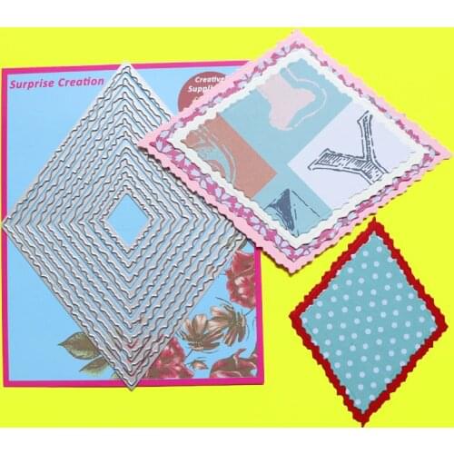 Cutting dies Torn edge Diamonds Scrapbook Cardmaking DIY Paper Craft Surprise Creation dies Metal Stencil