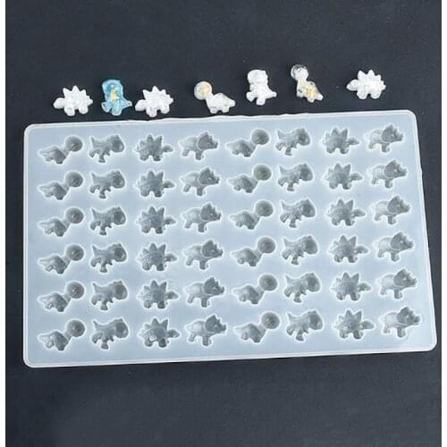 48grid Even Cute Little Dinosaur Turtle Silicone Mold Cartoon Animal Epoxy Resin Molds DIY Jewelry Making Tools Accessories