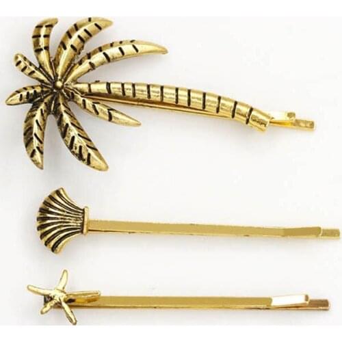 Alloy Starfish Coconut Tree Shell Bobby Pins Hair Clips & Pins Headwear Hair Accessories for Women