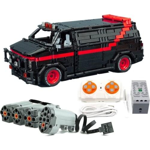 MOC Building Blocks Bricks MOC-5945 City Police Station New York Car 1983 GMC Vandura A-Team Brick 1710 Parts Toys Gifts