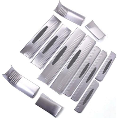 Wotefusi 12pcs Stainless Steel Silver Sill Plate Protectors for NISSAN Patrol 2012-2019 [QPA654]