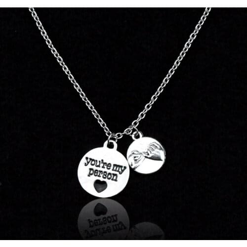 You Are My Person Jewelery Necklace for Lover Grey Anatomy Round Pendant Hot Sales You Are Always My Person