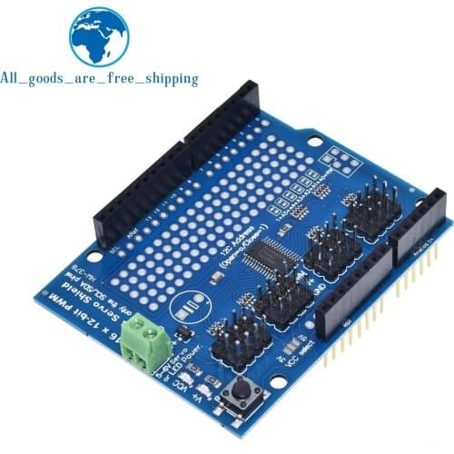 TZT Motor/Stepper/Servo/Robot Shield for Arduino I2C v2 Kit w/ PWM Driver TOP