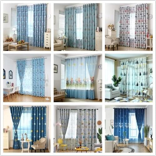 11 Styles Boys Blackout Window Curtains For Living Room Bedroom Custom Made Room Decoration